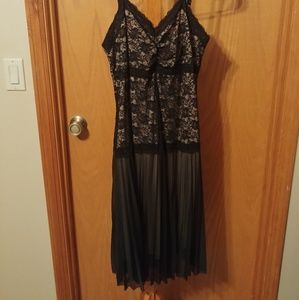 Black dress with flowers